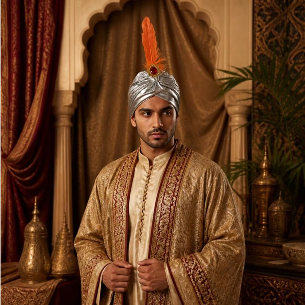 Dress Up Feather Turban Hat Ar - Ethnic Fashion India ulasan dan harga