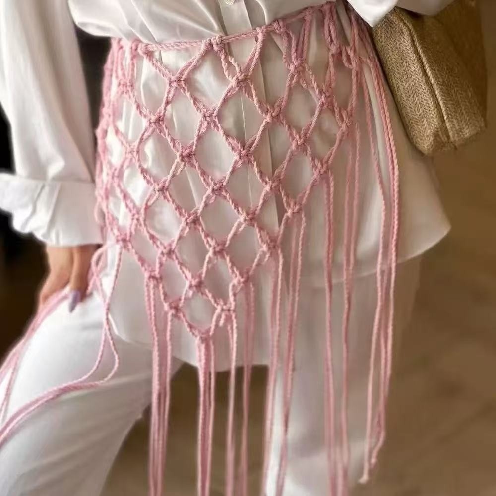 Fashion Bohemian Netted Fringe - Ethnic Fashion Design ulasan dan harga