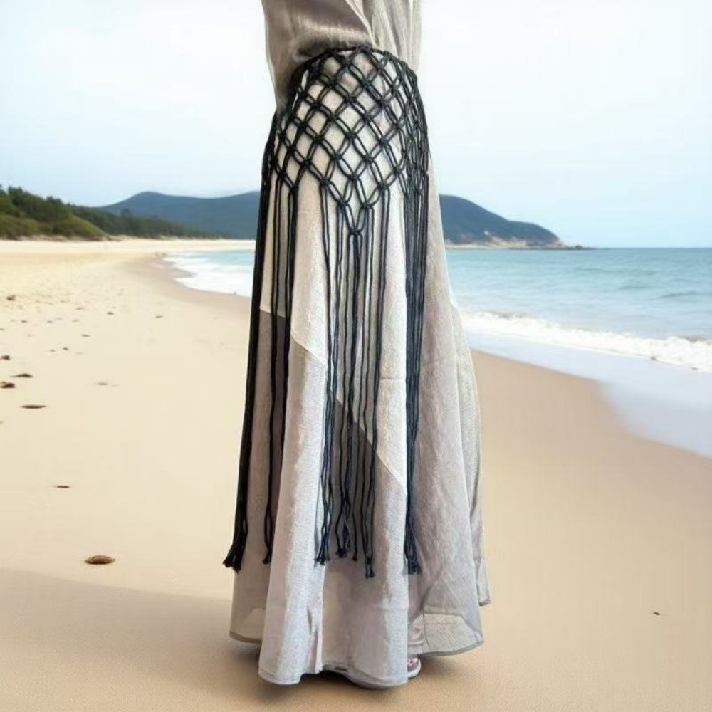 Fashion Bohemian Netted Fringe - Ethnic Fashion Design ulasan dan harga