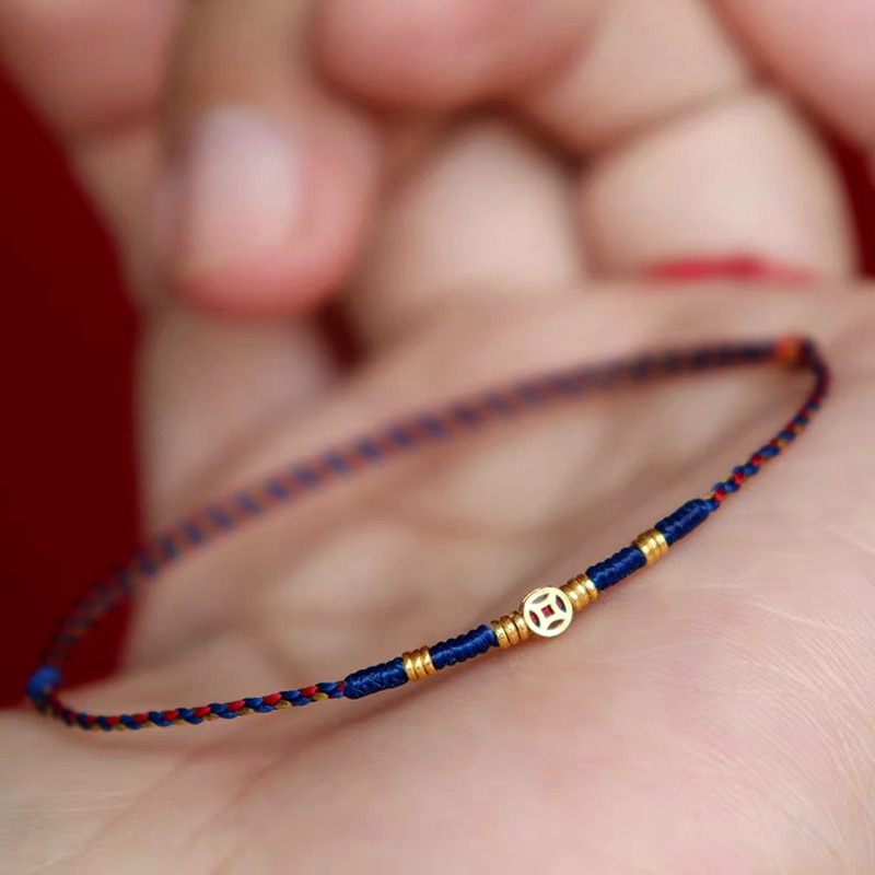 Copper Coin Woven Bracelet Red - Ethnic Fashion Co In ulasan dan harga