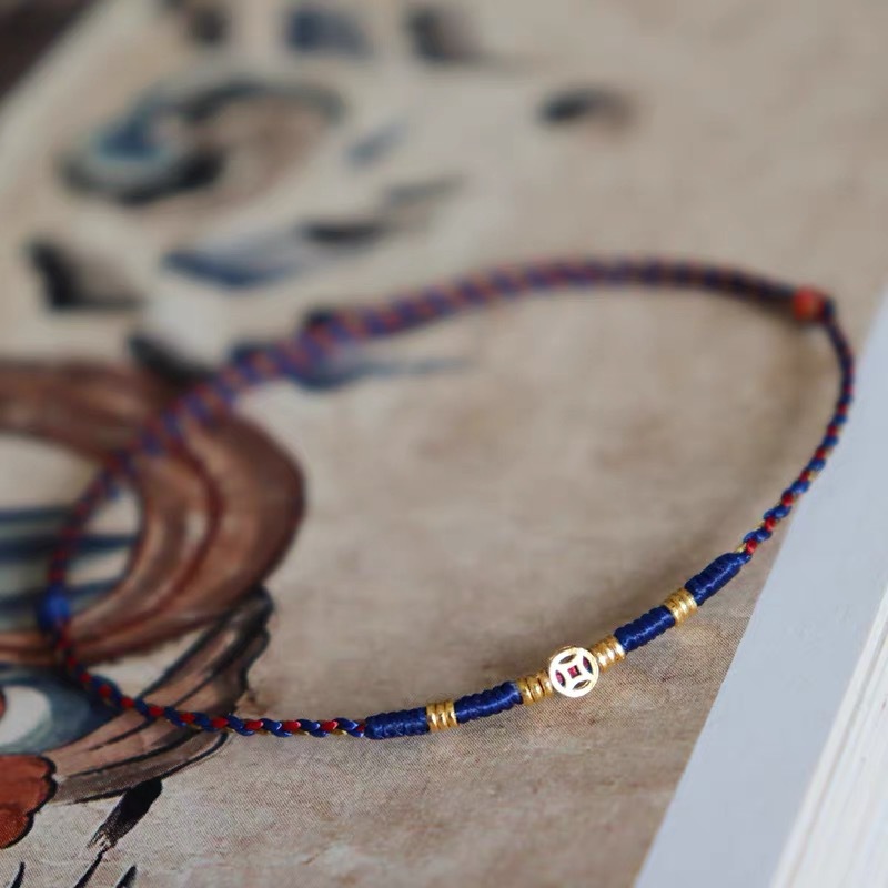 Copper Coin Woven Bracelet Red - Ethnic Fashion Co In ulasan dan harga